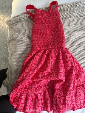Crewcuts JCREW Red Smocked Girls Sundress